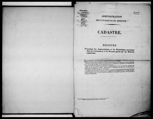 matrice cadastrale des propriétés foncières (bâties et non bâties)