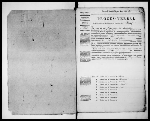 Procès-verbal de délimitation du territoire