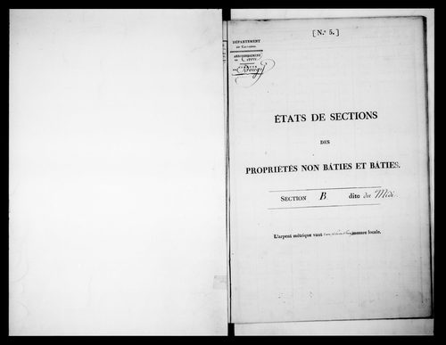 état de section