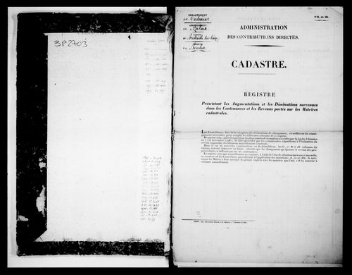 matrice cadastrale des propriétés foncières (bâties et non bâties)