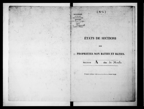 état de section