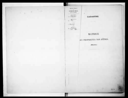 matrice cadastrale des propriétés non bâties