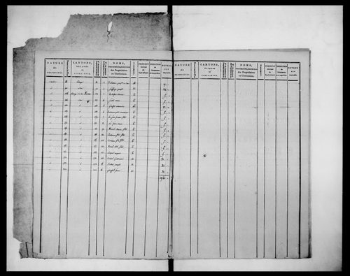 état de section