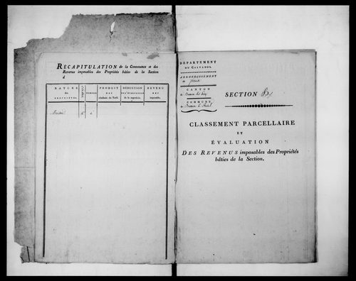 état de section