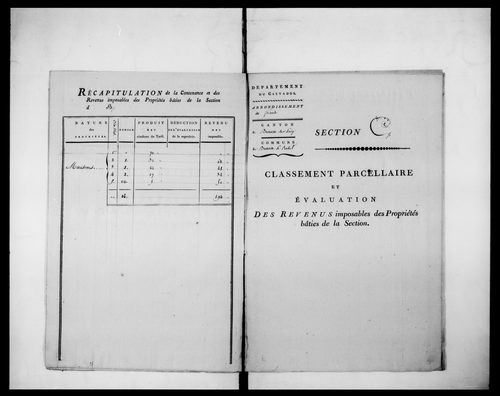 état de section
