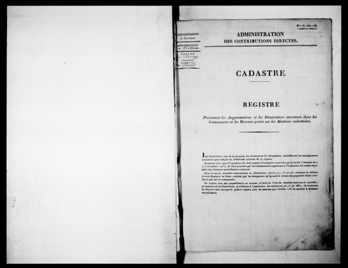 matrice cadastrale des propriétés foncières (bâties et non bâties)