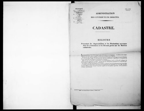 matrice cadastrale des propriétés foncières (bâties et non bâties)