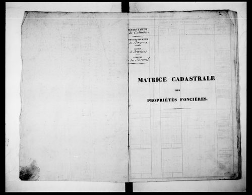 matrice cadastrale des propriétés foncières (bâties et non bâties)