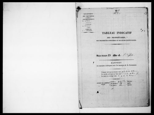 état de section