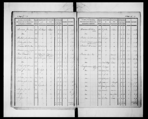 état de section