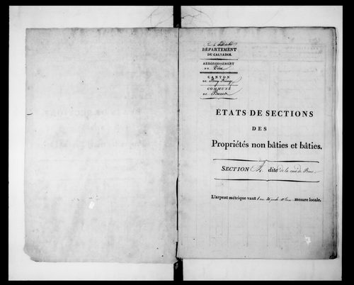 état de section