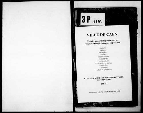 Matrice présentant la récapitulation des revenus imposables (concerne 3P/2949 à 2952)