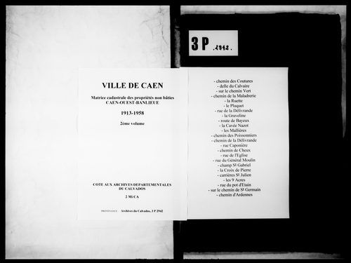 2ème volume, folios 6493-6765