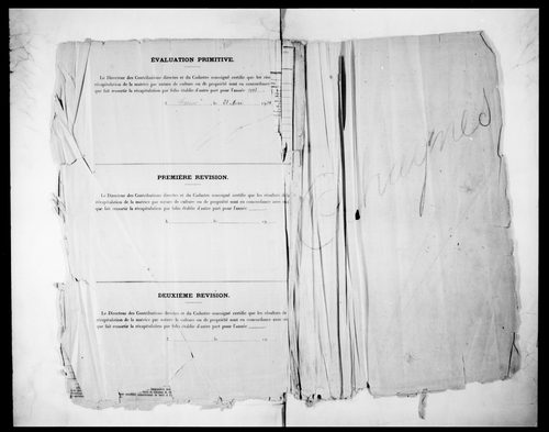 matrice cadastrale des propriétés non bâties