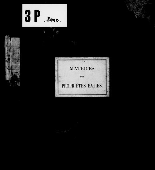 matrice cadastrale des propriétés bâties