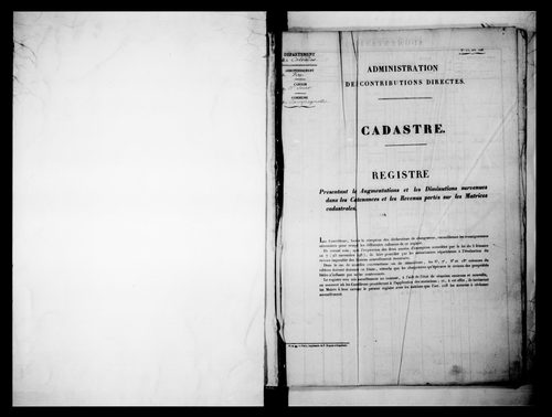 matrice cadastrale des propriétés foncières (bâties et non bâties)