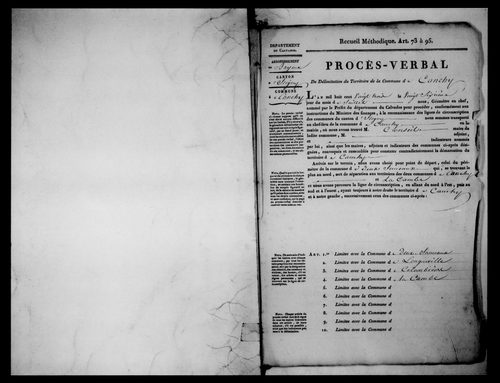 Procès-verbal de délimitation du territoire