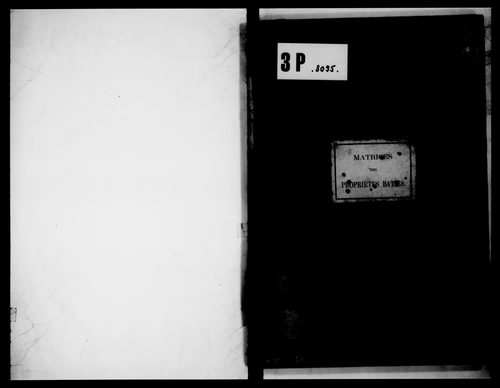 matrice cadastrale des propriétés bâties