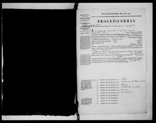 Procès-verbal de délimitation du territoire