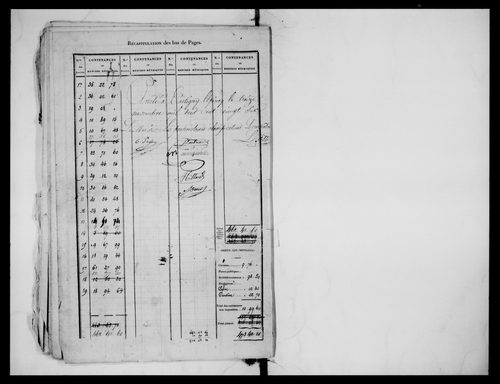 état de section