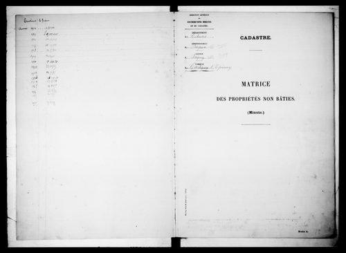 matrice cadastrale des propriétés non bâties
