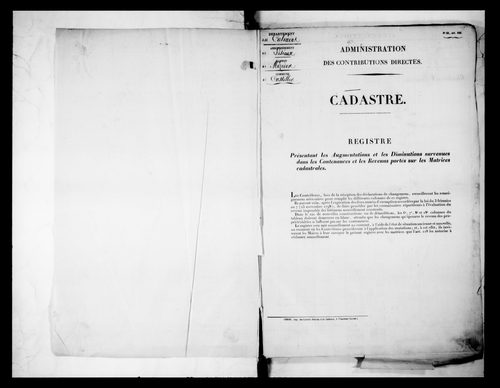 matrice cadastrale des propriétés foncières (bâties et non bâties)