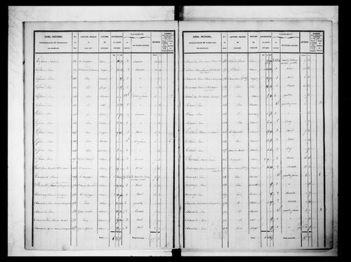 état de section (1833)