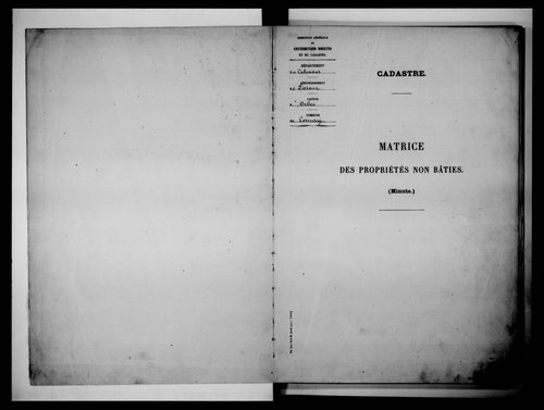 matrice cadastrale des propriétés non bâties