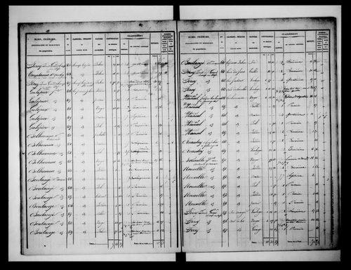 état de section (1835)