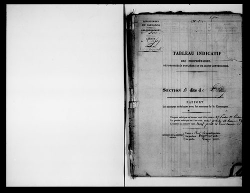 état de section