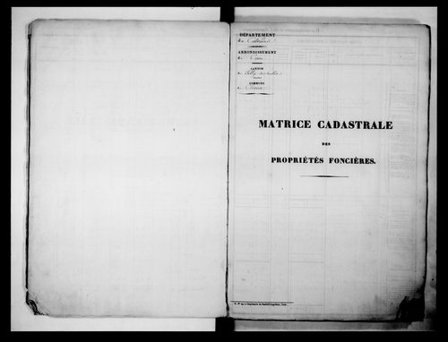 matrice cadastrale des propriétés foncières (bâties et non bâties)