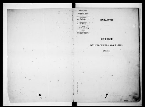 matrice cadastrale des propriétés non bâties