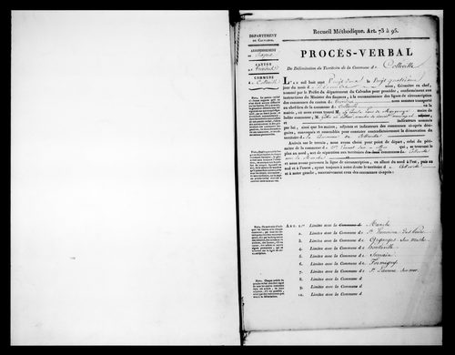 Procès-verbal de délimitation du territoire