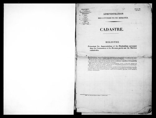 matrice cadastrale des propriétés foncières (bâties et non bâties)
