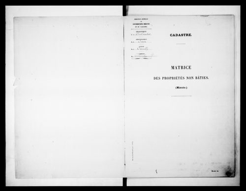 matrice cadastrale des propriétés non bâties