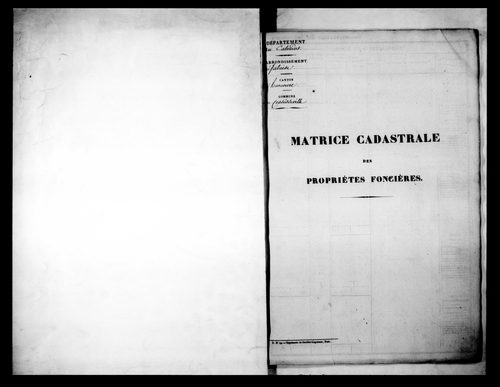 matrice cadastrale des propriétés foncières (bâties et non bâties)