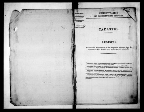 matrice cadastrale des propriétés foncières (bâties et non bâties)