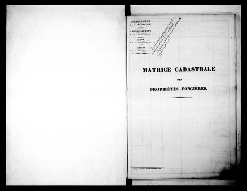 matrice cadastrale des propriétés foncières (bâties et non bâties)