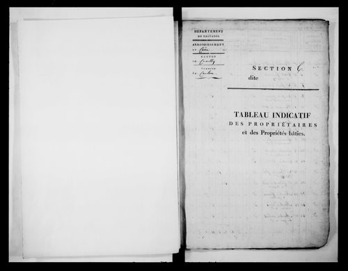 état de section (1813)