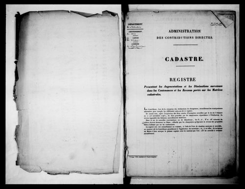 matrice cadastrale des propriétés foncières (bâties et non bâties)