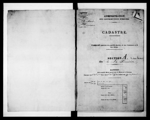 état de section (1833)