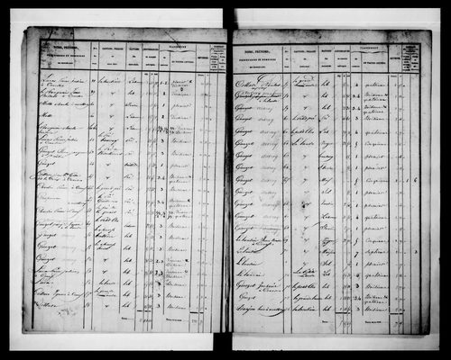 état de section (1833)