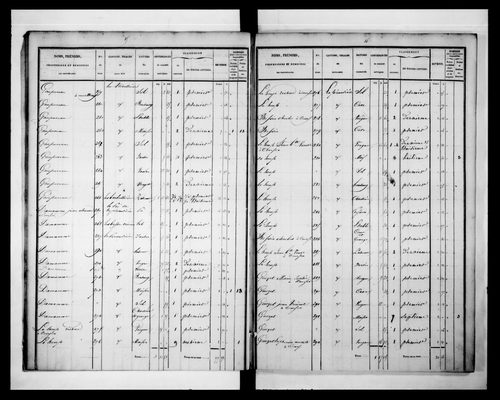 état de section (1833)