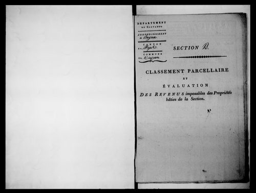 état de section
