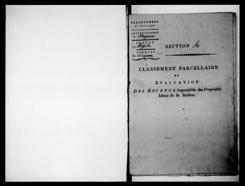 état de section