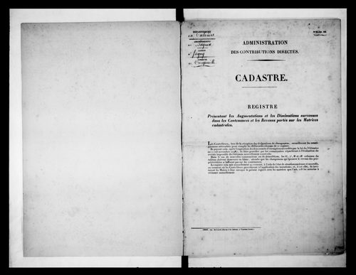 matrice cadastrale des propriétés foncières (bâties et non bâties)