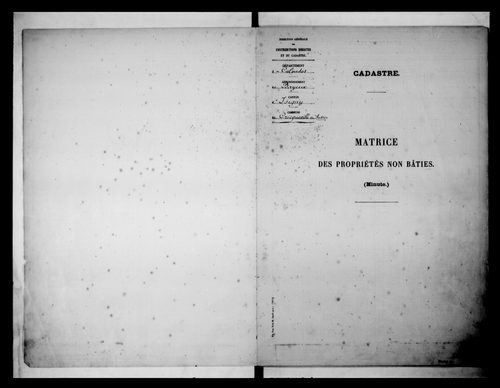 matrice cadastrale des propriétés non bâties