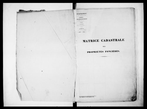 matrice cadastrale des propriétés foncières (bâties et non bâties)