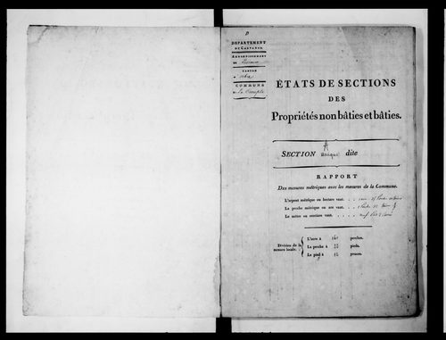 état de section