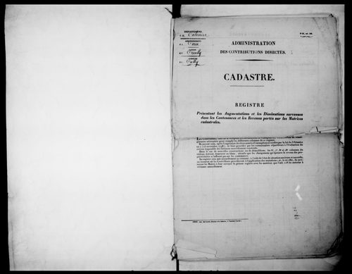 matrice cadastrale des propriétés foncières (bâties et non bâties)
